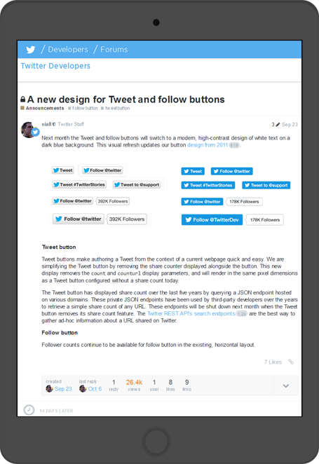 Twitter about to close their 'count' api